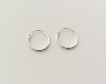 ring earrings 12 mm sterling silver hoop earrings - silver hoop earrings - tiny hoop  earrings ukkvyib