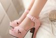rome summer high heels peep toe pumps with nude color heels platform  sandals women nwopwtp