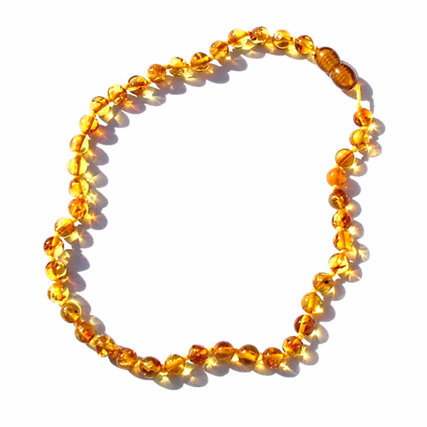 round bead amber necklace LYLJAVY