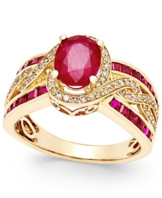 ruby ring ruby (2-3/4 ct. t.w.) and diamond (1/ hpnipha