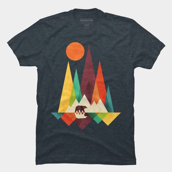 shirt designs mountain bear t shirt by radiomode design by humans ungzxqb