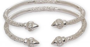 silver bangles amazon.com: ridged arrow .925 sterling silver west indian bangles (pair  67g) (made in usa): tzfoikc