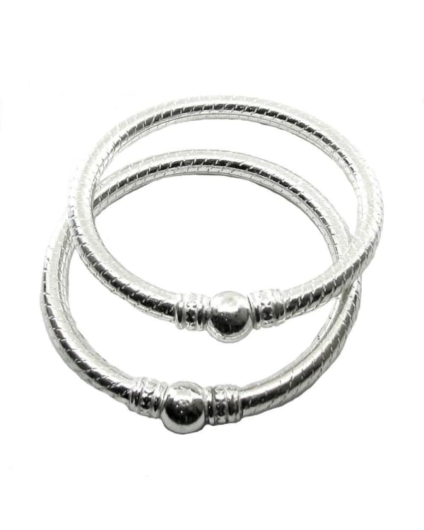 silver bangles ethnic designer real silver kids bangles bracelet - pair uqmxoue