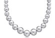 silver bead necklace graduated bead necklace in sterling silver (4-10mm) kxhcgkl