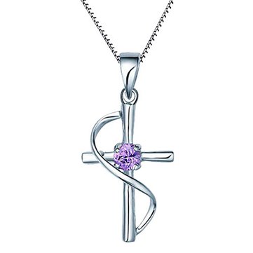 silver necklaces for women 925 sterling silver zircon crystal cross pendant necklace women jewelry opaxnek