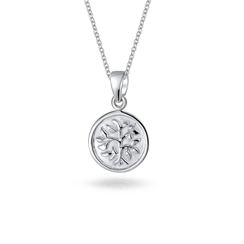 silver pendant necklace bling jewelry reversible 925 sterling silver tree of life pendant necklace  18in ekvawcv