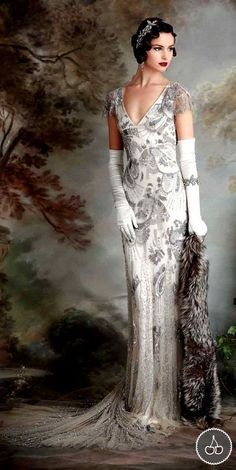 silver wedding dresses iu0027m just crazy about this look! go vintage at http:// · wedding dresses ... xjizudr