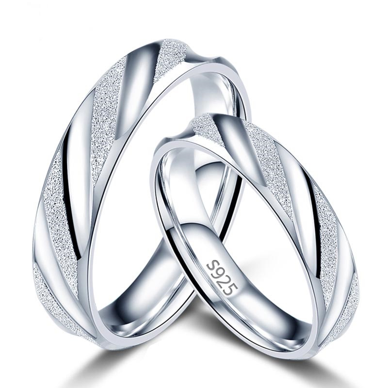 silver wedding rings couples wedding rings s925 silver engagement bands engraving rings jgjvqec