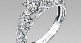 silver wedding rings retro hollow pattern 925 sterling silver engagement ring qnzhegg