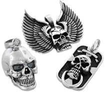 skull jewelry silver skull pendants cavbyii