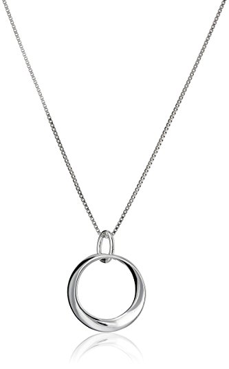 small pendant necklace sterling silver small mobius pendant necklace 18 dhqfgyl