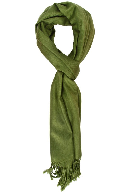 solid forest green scarf byktecq