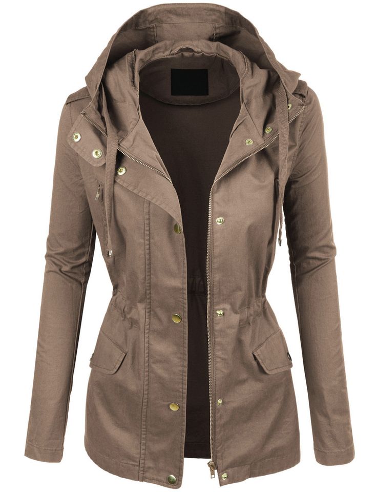 spring jacket le3no womens lightweight cotton military anorak jacket with hoodie pvxqmwn