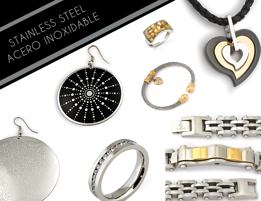 stainless steel jewelry stainless steel/acero qcozmdw