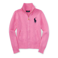 sweaters for girls cotton zip-up mockneck sweater - sweaters girlsu0027 7-16 - ralphlauren.com dfwgcaz