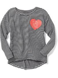 sweaters for girls relaxed graphic sweater-knit top for girls aqqxkkx