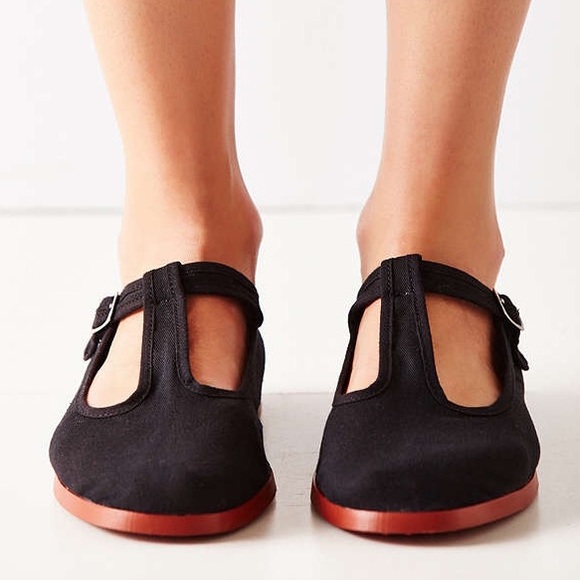 t strap flats urban outfitters shoes - cotton t-strap flats dmrgdgt