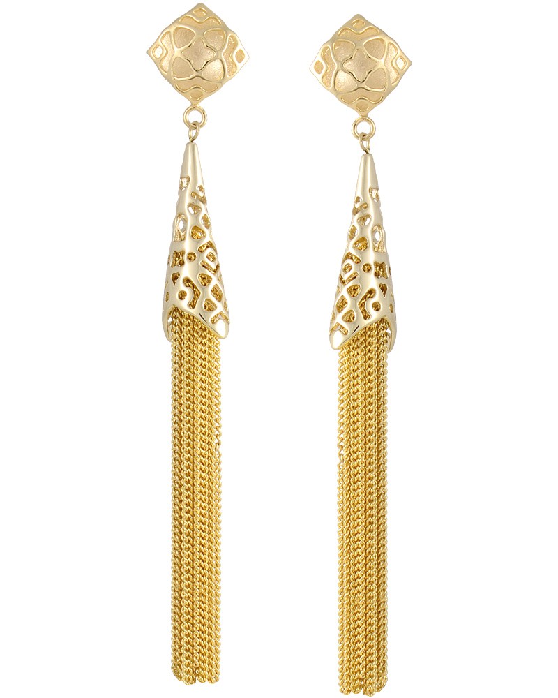 teishya long earrings in gold - kendra scott jewelry. idpoefb