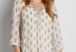 the perfect peasant blouse with button down neckline in floral print joexvox