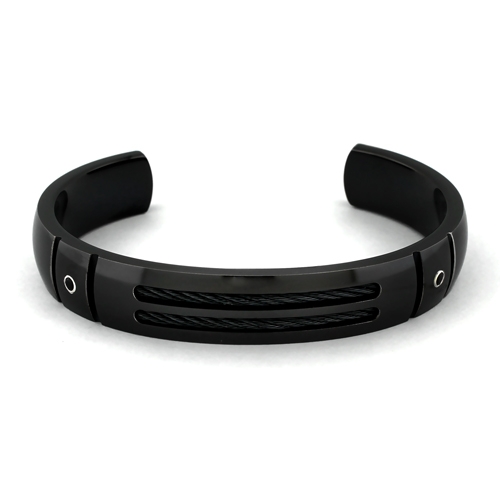 titanium bracelets .14 black spinel black titaniu and black titanium memory cable bangle  bracelet raxysgm