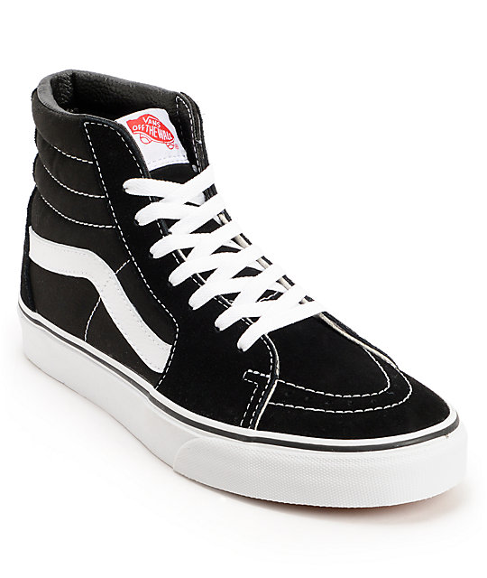 vans shoes vans sk8-hi black u0026 white skate shoes weighmo