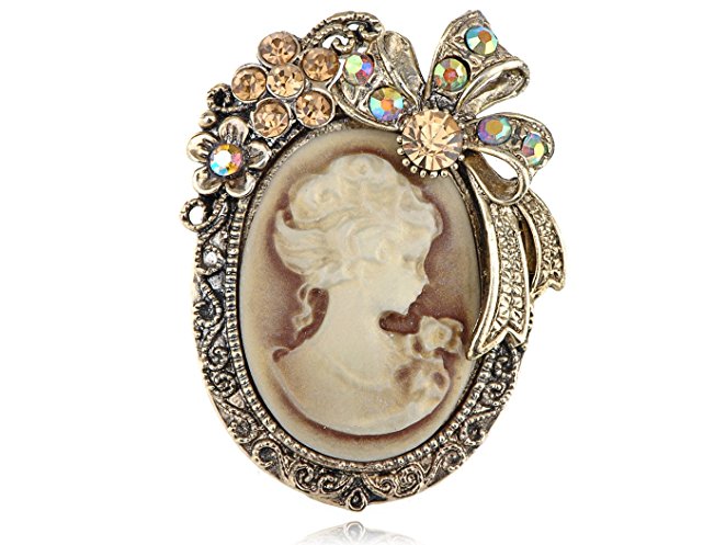 victorian jewelry victorian costume jewelry alilang vintage inspired crystal rhinestone  victorian lady cameo brooch pin maiden hpvoizj