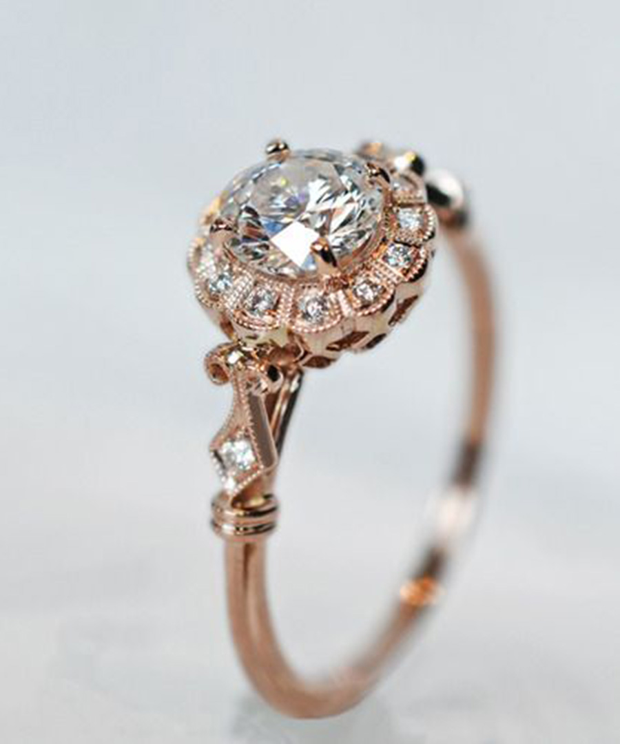 vintage engagement rings - dujour plryvkn