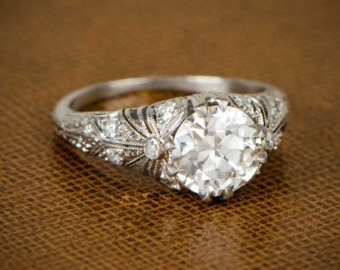 vintage engagement rings edwardian engagement ring. circa 1910 hipgdfx