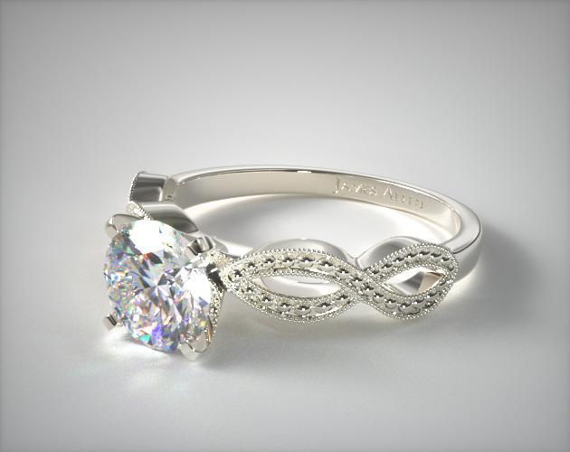 vintage engagement rings vintage infinity engagement ring | 14k white gold | 17985w14 mudjcki