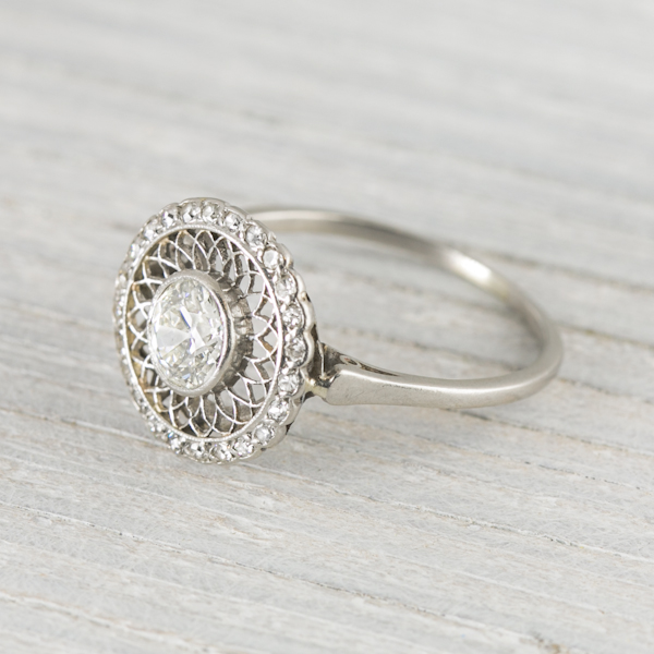 vintage wedding rings erstwhile_jewelry_vintage_engagement_ring-1. this very unique .60 carat  platinum edwardian diamond engagement ring ... rjhindu