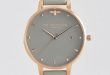 watches for women grey leather watch with bee detail ktbtwzj