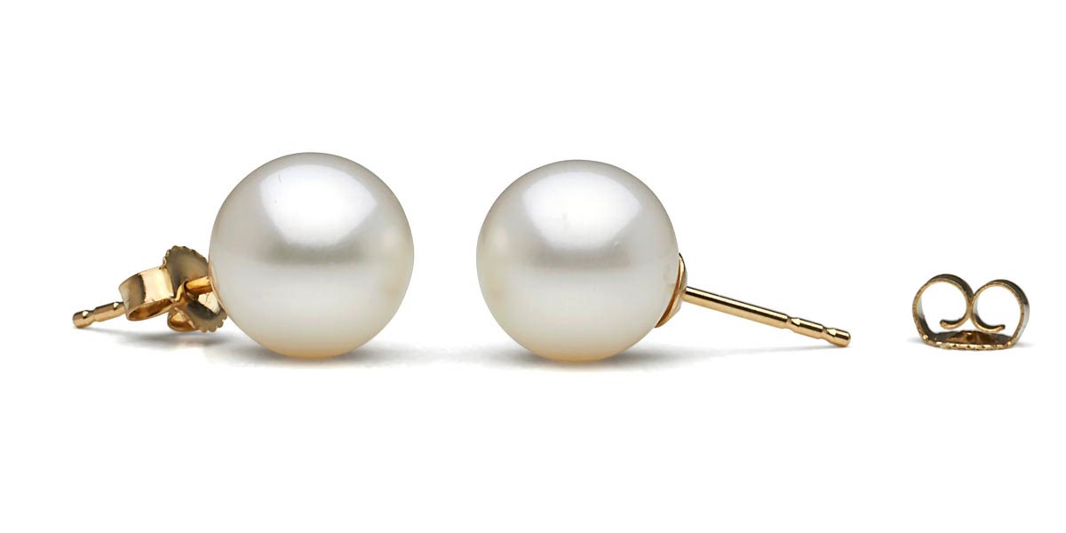 white aaa freshwater pearl earrings: 6.5-7.0mm dejyovs