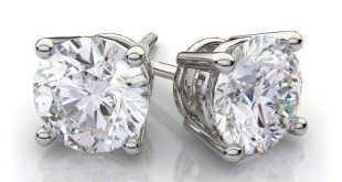 white gold diamond earrings 0.70 ctw round diamond stud earrings in 14k white gold vs h ultyuew