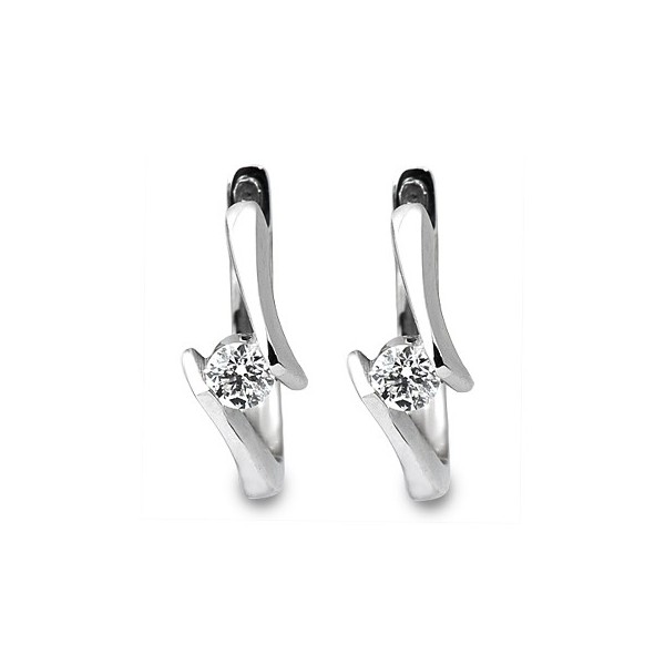 white gold earrings hoop diamond earrings on 10k white gold vstjhxo