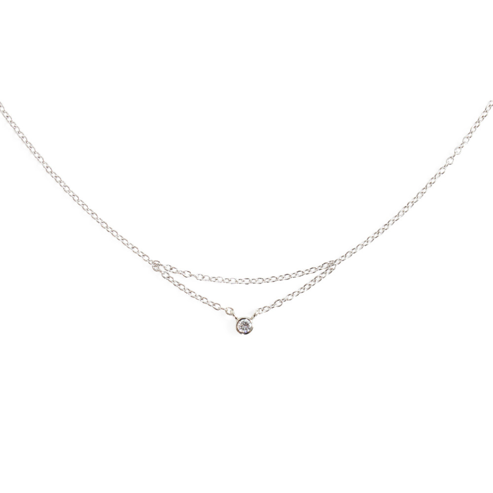 white gold necklace chained to my heart necklace, white gold skbyldr