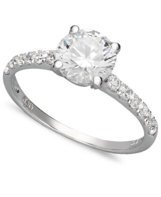 white gold rings arabella 14k white gold ring, swarovski zirconia wedding ring (2-3/4 yrievlt