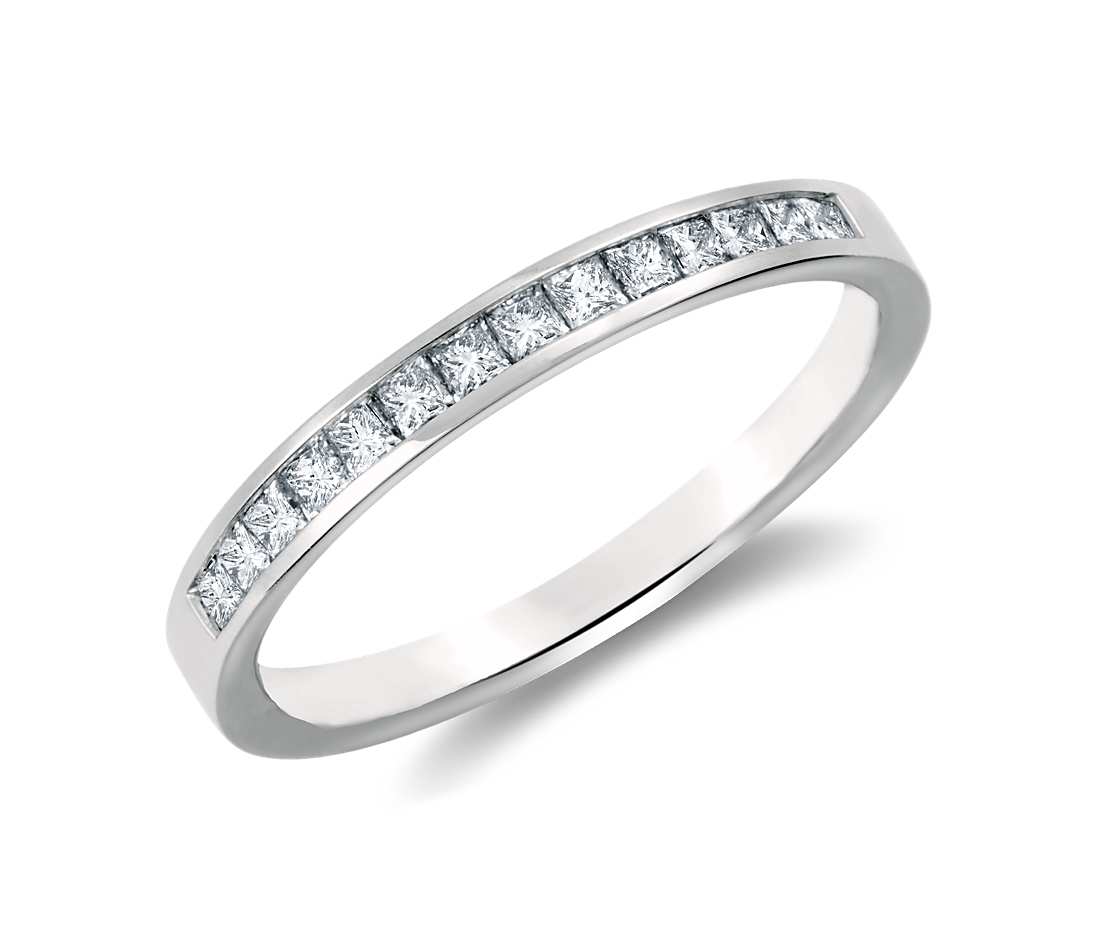 white gold rings channel set princess cut diamond ring in 14k white gold (1/3 ct. sxjxfjz