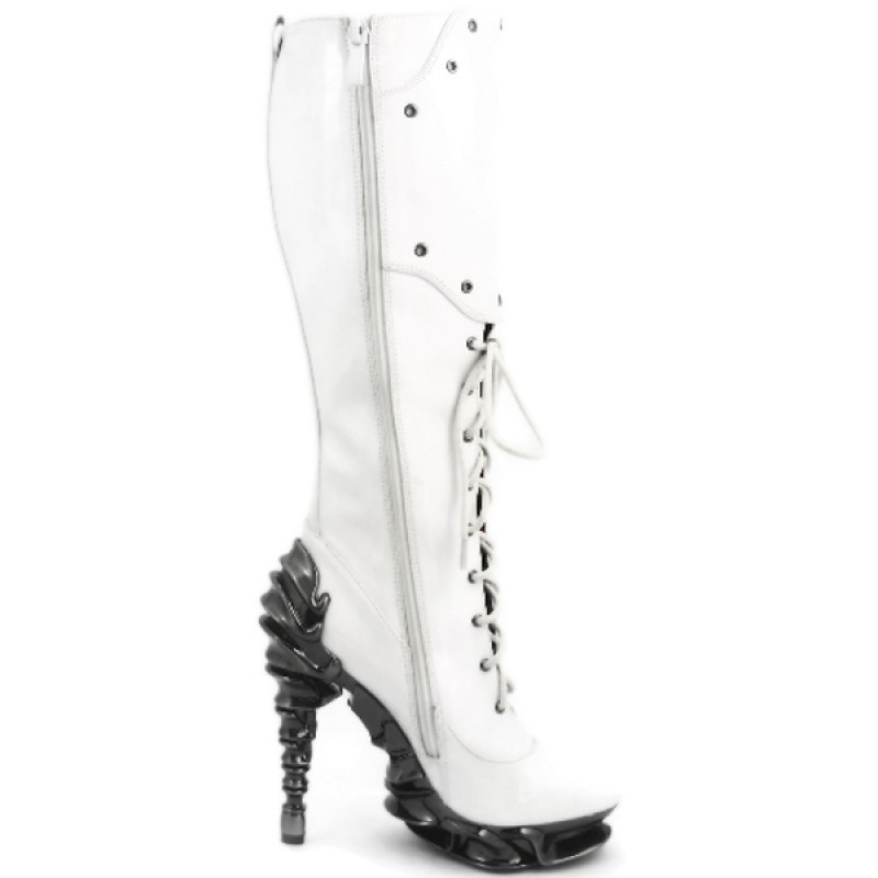 white knee high boots ... hyperion steampunk white knee high boot at step out of time, steampunk  costumes, hcyvlht