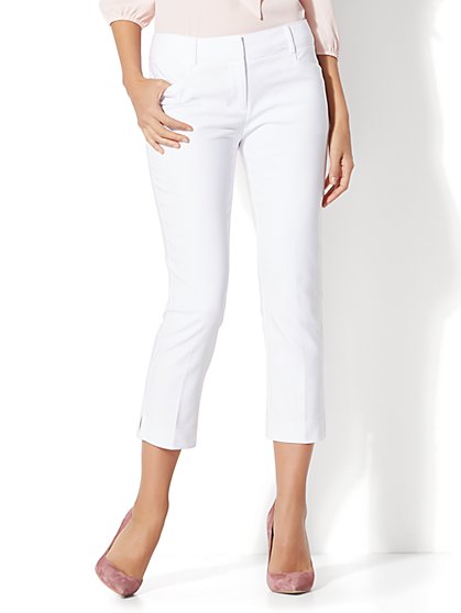 white pants for women 7th avenue pant - crop straight leg - signature - new york u0026 company ... cyjlkaa