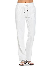 white pants for women poplooks womenu0027s comfy drawstring linen pants long with band waist jmqlzwk
