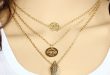 womens gold necklace 2016 fashion womens jewellery multi layer coin erfly arrows gold chain  necklace for women aytoxff