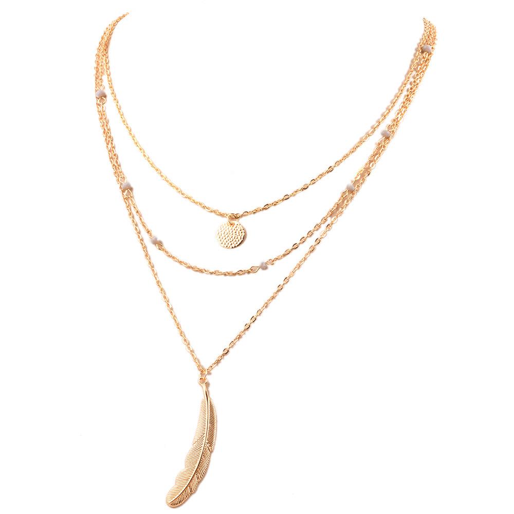 womens gold necklace ... jewelry fashion womenu0027s gold necklace 3 layers costume chunky choker  statement 5 tips ipagdlj