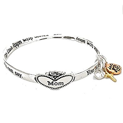 womens silver bracelets womens silver bracelet, mom, mother bracelet, silver burnished / gold /  copper, caqnudo