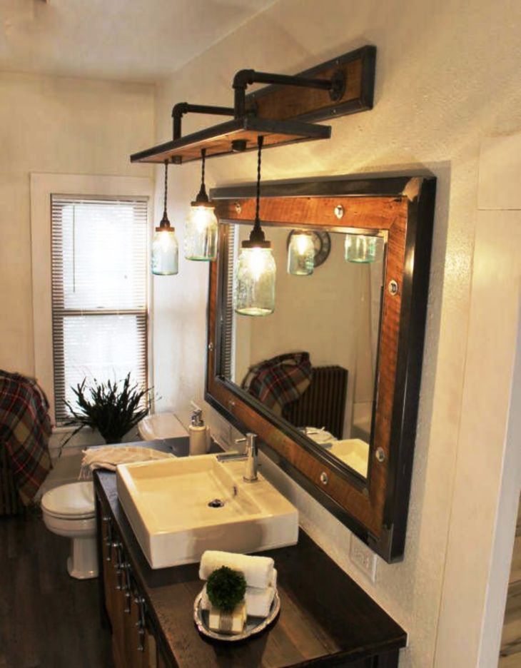 Attractive Rustic Bathroom Farmhouse Design Decor Ideas for Home Use 37