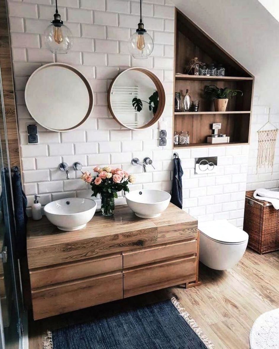 Attractive Rustic Bathroom Farmhouse Design Decor Ideas For Home Use 30th