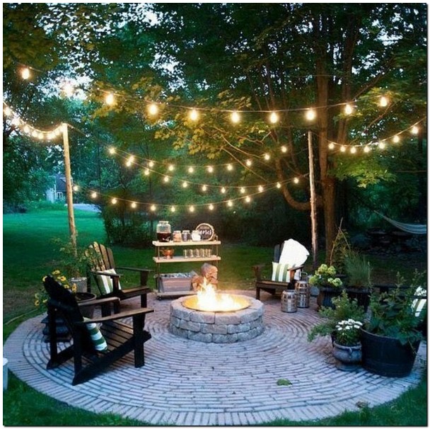 30 Great DIY Fire Pit Ideas With Lights 1
