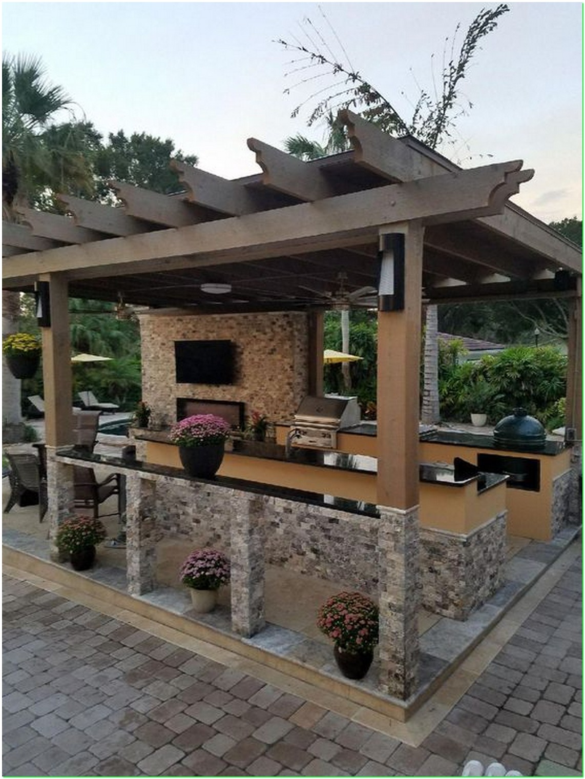 30 ideas for designing outdoor kitchens and decorative pictures for your dreams 25