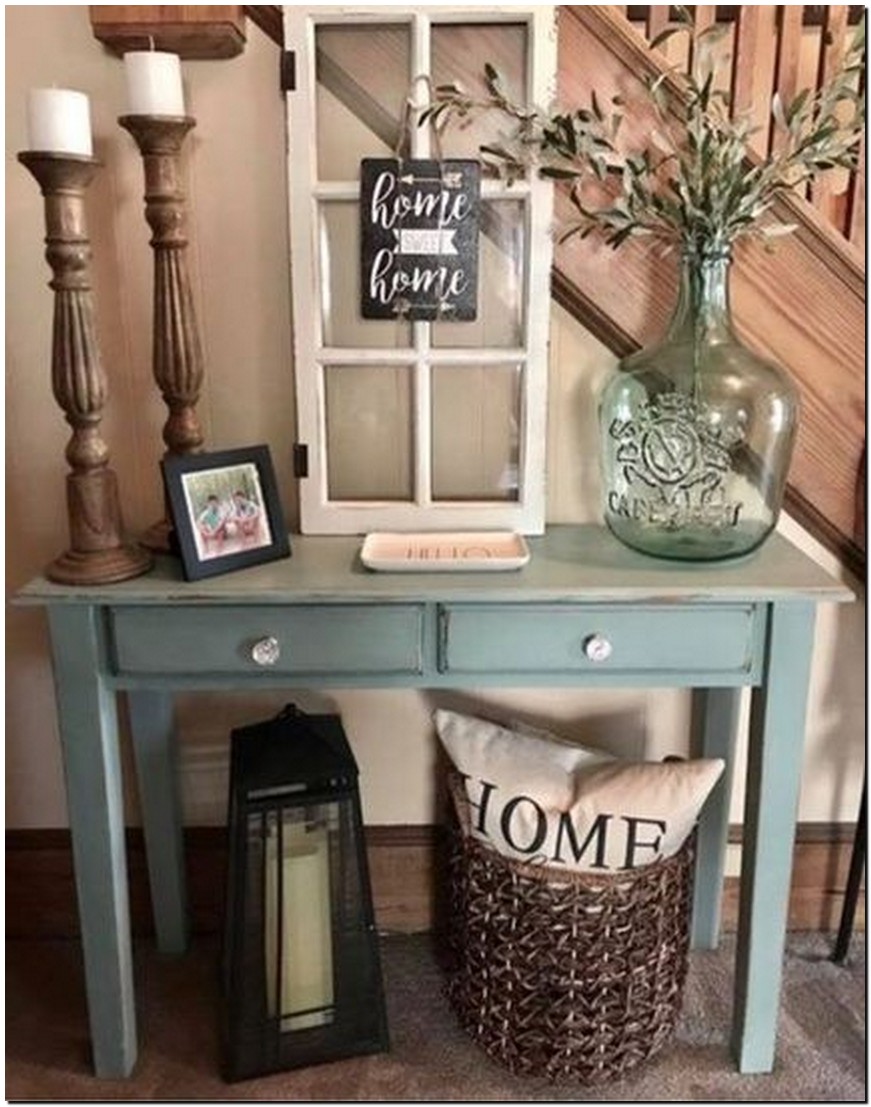 30+ so good ideas of rustic home decor console table 9