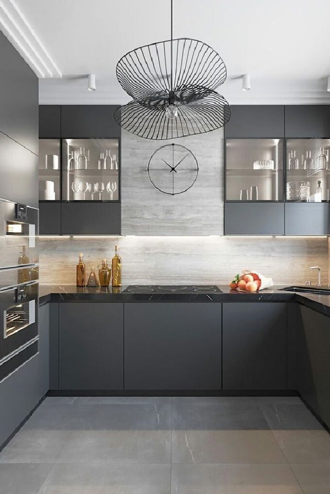Modern kitchen design that will inspire your luxurious interior 32
