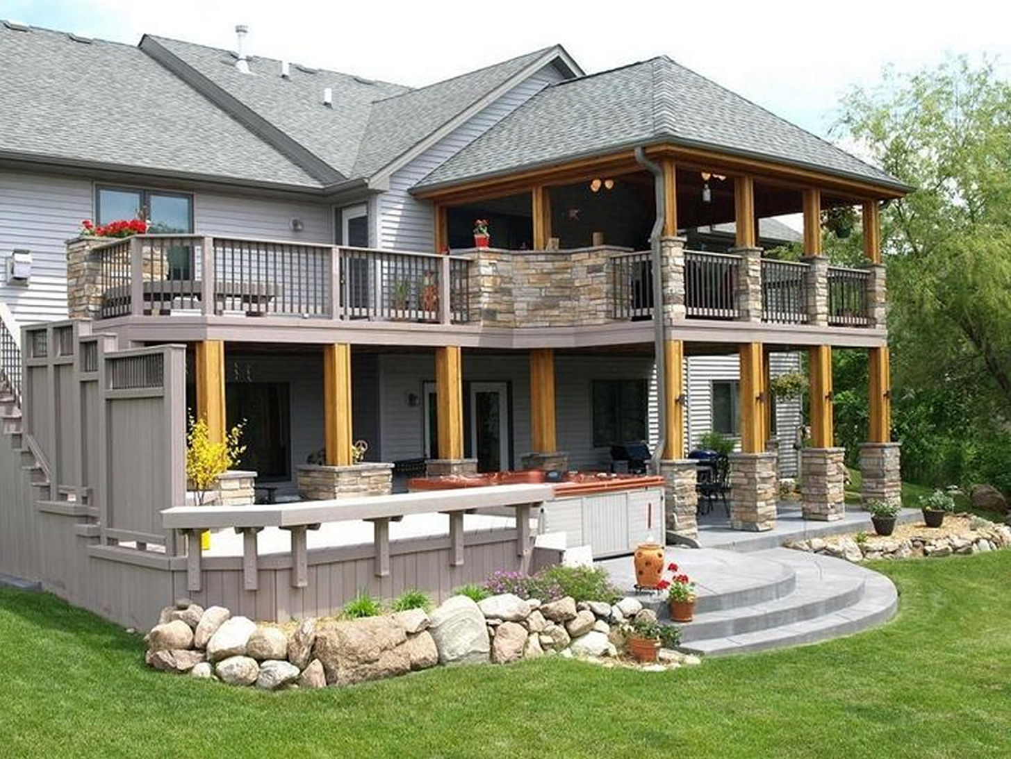 Steps to Finding the Right Covered Deck Ideas 24